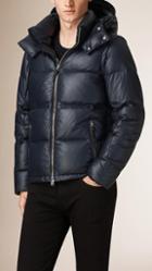 Burberry Lambskin Puffer Jacket With Removable Sleeves