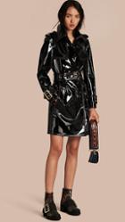 Burberry Unlined Patent Leather Trench Coat