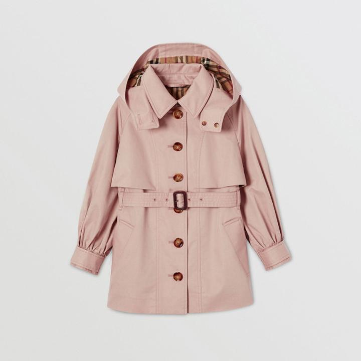 Burberry Burberry Childrens Detachable Hood Cotton Twill Trench Coat, Size: 14y