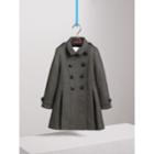 Burberry Burberry Technical Wool Cashmere Double-breasted Coat, Size: 8y, Grey