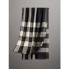 Burberry Burberry Lightweight Check Cashmere Scarf, Black