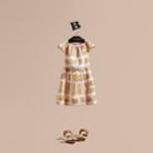 Burberry Burberry Framed Motifs Print Cotton Dress, Size: 6y, Pink