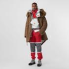 Burberry Burberry Logo Graphic Striped Nylon Trackpants, Black