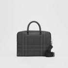 Burberry Burberry London Check And Leather Briefcase, Black