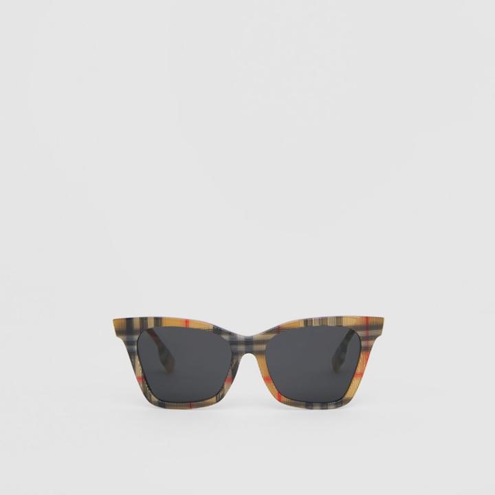 Burberry Burberry Vintage Check Bio-acetate Square Frame Sunglasses