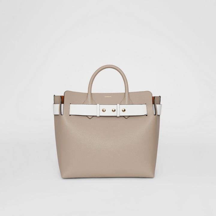 Burberry Burberry The Medium Tri-tone Leather Triple Stud Belt Bag, Mineral Grey