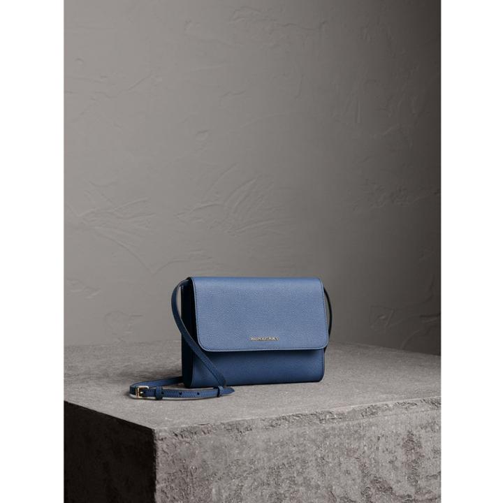 Burberry Burberry Grainy Leather Crossbody Bag, Blue