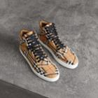 Burberry Burberry Vintage Check Cotton High-top Sneakers, Size: 39