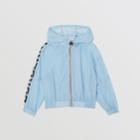 Burberry Burberry Childrens Star Detail Logo Print Lightweight Hooded Jacket, Size: 6y, Blue