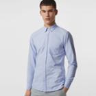 Burberry Burberry Check Cuff Cotton Oxford Shirt, Size: L, Blue