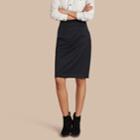 Burberry Burberry Stretch Virgin Wool Tailored Pencil Skirt, Size: 04, Blue