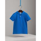 Burberry Burberry Check Placket Polo Shirt, Size: 10y, Blue