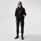 Burberry Burberry Horseferry Print Cotton Jogging Pants, Size: M, Black