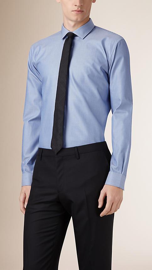 Burberry Modern Fit Patterned Cotton Shirt