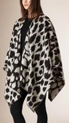 Burberry Prorsum Limited Edition Wool Cashmere Jacquard Poncho