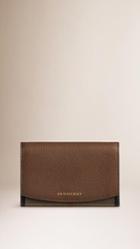 Burberry House Check And Leather Medium Continental Wallet