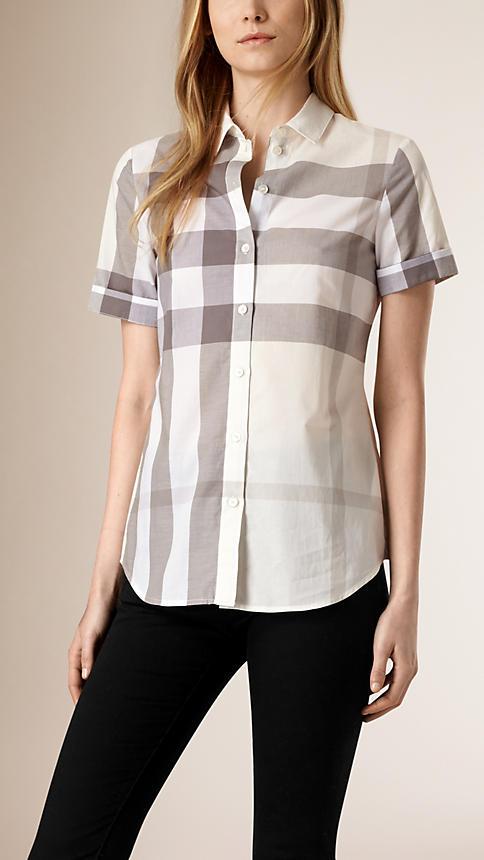 Burberry Brit Short-sleeved Check Cotton Shirt