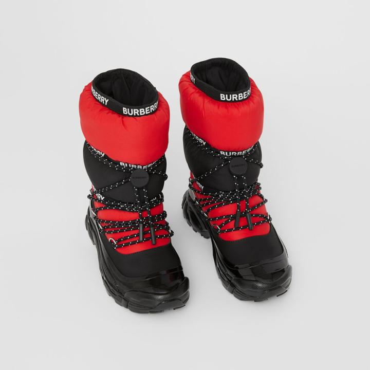 Burberry Burberry Childrens Logo Tape Colour Block Snow Boots, Size: 35