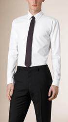 Burberry Modern Fit Double Cuff Cotton Poplin Shirt