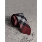 Burberry Burberry Modern Cut Check Cotton Cashmere Tie, Red