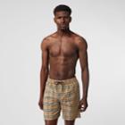 Burberry Burberry Small Scale Check Drawcord Swim Shorts, Beige