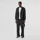 Burberry Burberry Monogram Technical Nylon Jacquard Hooded Jacket, Size: 34, Black