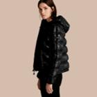 Burberry Burberry Glossy Hooded Puffer Jacket With Sporty Detailing, Size: Xs, Yellow