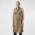 Burberry Burberry Sleeveless Check Cotton Flannel Tunic Shirt, Size: Xxs, Green