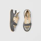 Burberry Burberry Vintage Check, Suede And Leather Sneakers, Size: 39.5, Grey