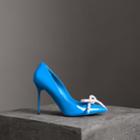 Burberry Burberry Rope Detail Patent Leather Pumps, Size: 36, Blue