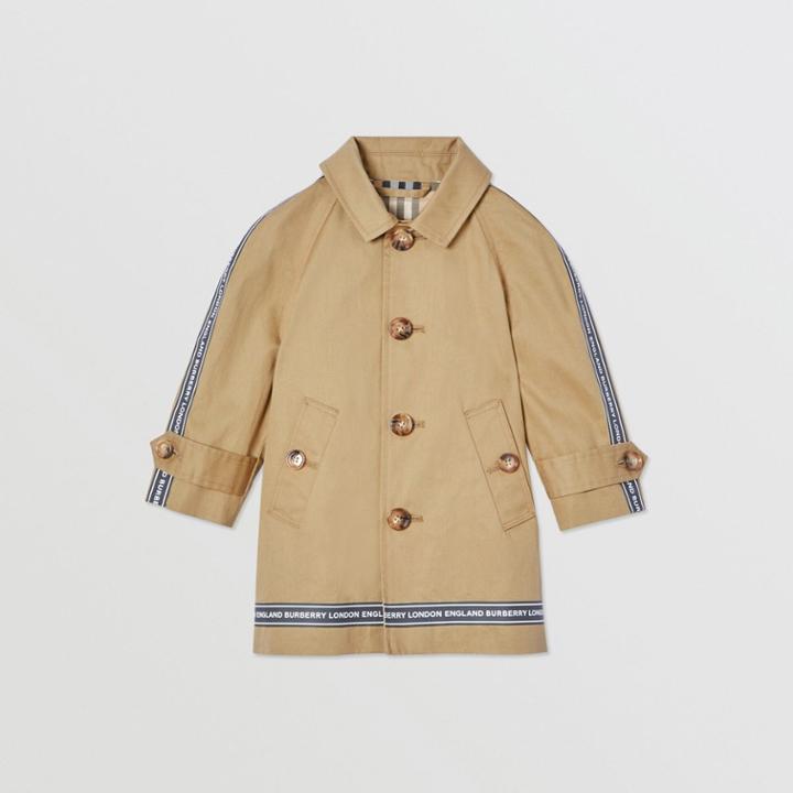 Burberry Burberry Childrens Logo Tape Cotton Car Coat, Size: 2y, Yellow
