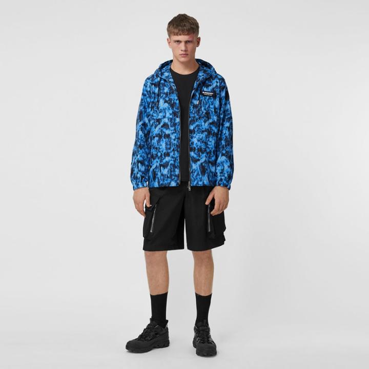 Burberry Burberry Ripple Print Packaway Lightweight Hooded Jacket