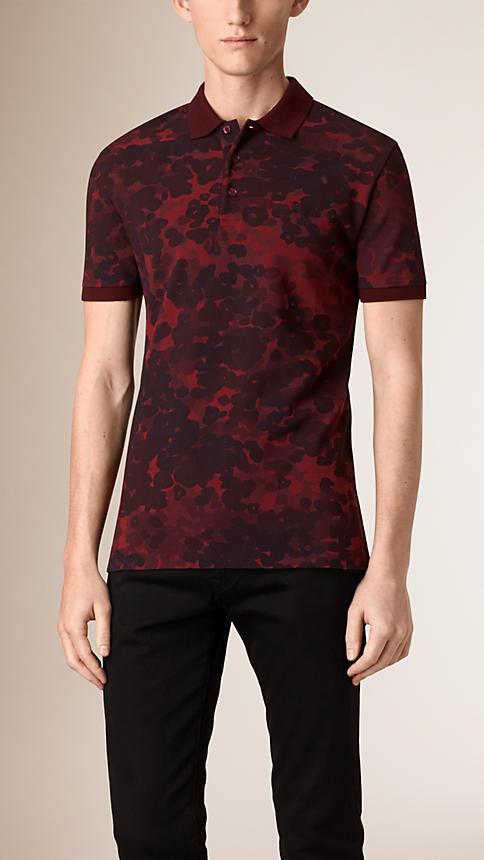 Burberry Camouflage Print Cotton Piqu Polo Shirt