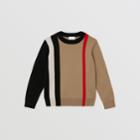 Burberry Burberry Childrens Icon Stripe Wool Intarsia Sweater, Size: 10y