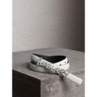 Burberry Burberry Doodle Detail Reversible Leather Belt, Size: 90, White