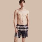 Burberry Burberry Check Swim Shorts, Size: Xs, Blue