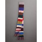 Burberry Burberry Long Striped Rib Knit Wool Scarf
