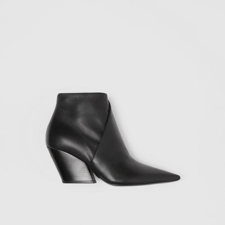 Burberry Burberry Leather Ankle Boots, Size: 38, Black