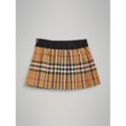 Burberry Burberry Pleated Vintage Check Cotton Skirt, Size: 12m