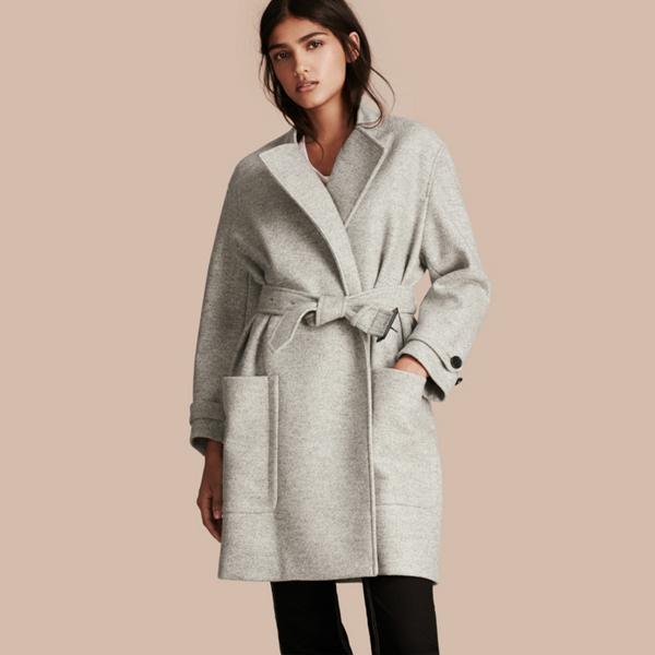 Burberry Wool Belted Wrap Coat