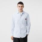 Burberry Burberry Logo Detail Cotton Oxford Shirt, Blue