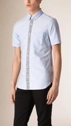 Burberry Brit Stripe Placket Cotton Oxford Shirt