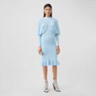 Burberry Burberry Puff-sleeve Jersey Dress, Size: 0, Grey