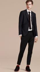 Burberry Slim Fit Stretch Mohair Wool Tailored Jacket