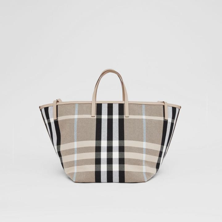 Burberry Burberry Medium Check Canvas Beach Tote