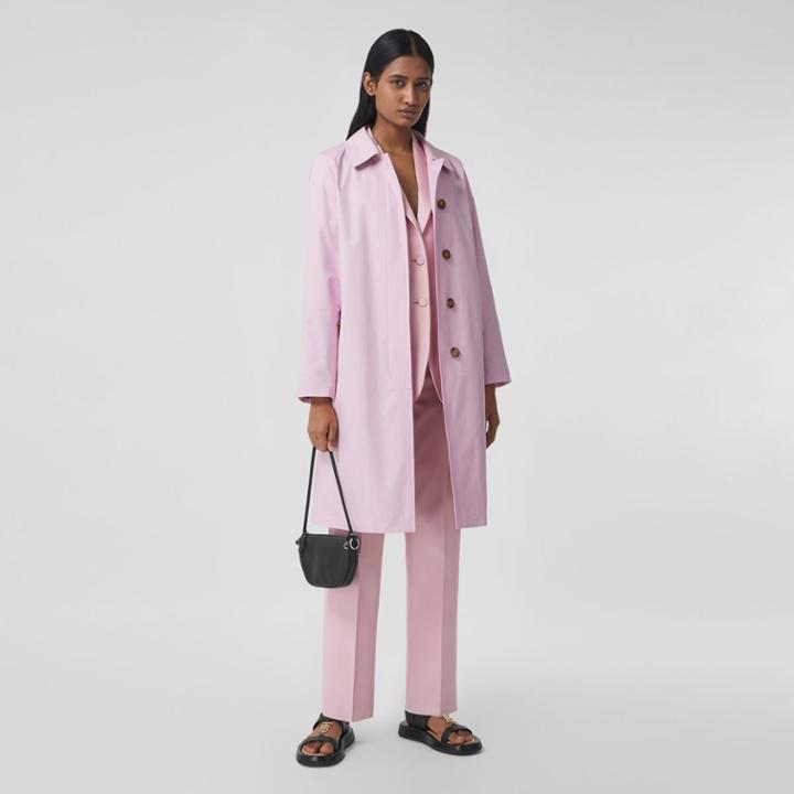 Burberry Burberry Technical Cotton Car Coat, Size: 12, Pink