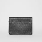 Burberry Burberry Triple Stud Monogram Leather Document Case, Black