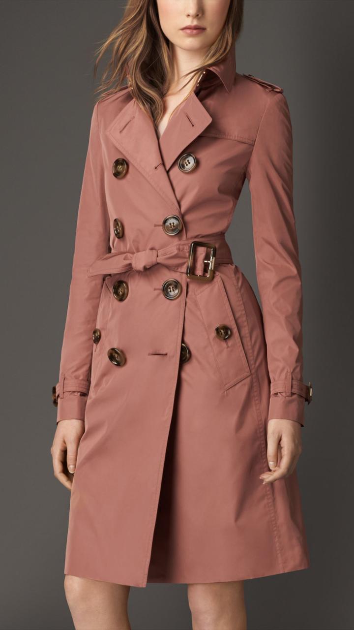 Burberry Burberry Showerproof Technical Trench Coat, Size: 06, Orange