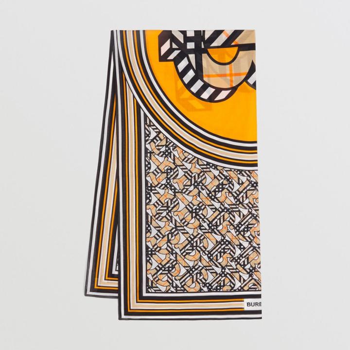 Burberry Burberry Monogram Print Cotton Sarong