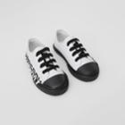 Burberry Burberry Childrens Logo Print Two-tone Cotton Gabardine Sneakers, Size: 27, White